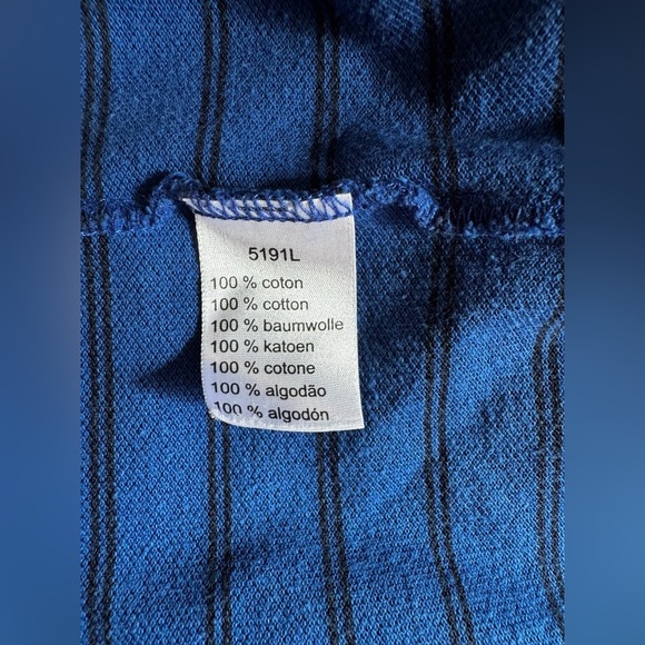 Lacoste Men’s Royal Blue Black Stripe Y2K Preppy Polo Shirt Size 6 Large - Picture 5 of 8